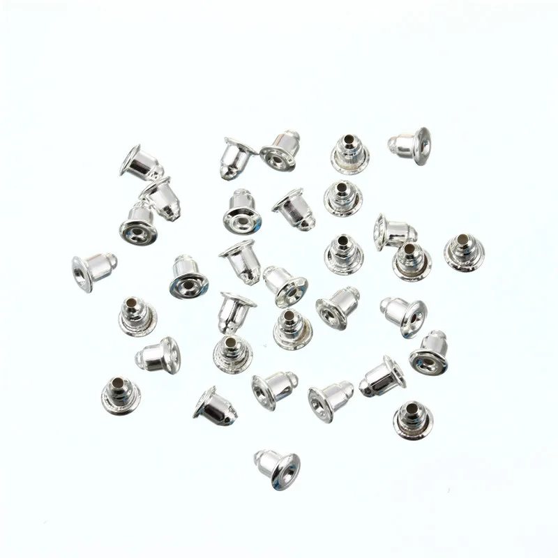 5*6mm 200pcs Earring Studs Backs Stopper Scrolls Ear Findings DIY Blocked caps Earring Backs Stoppers Ear Accessories Supplies