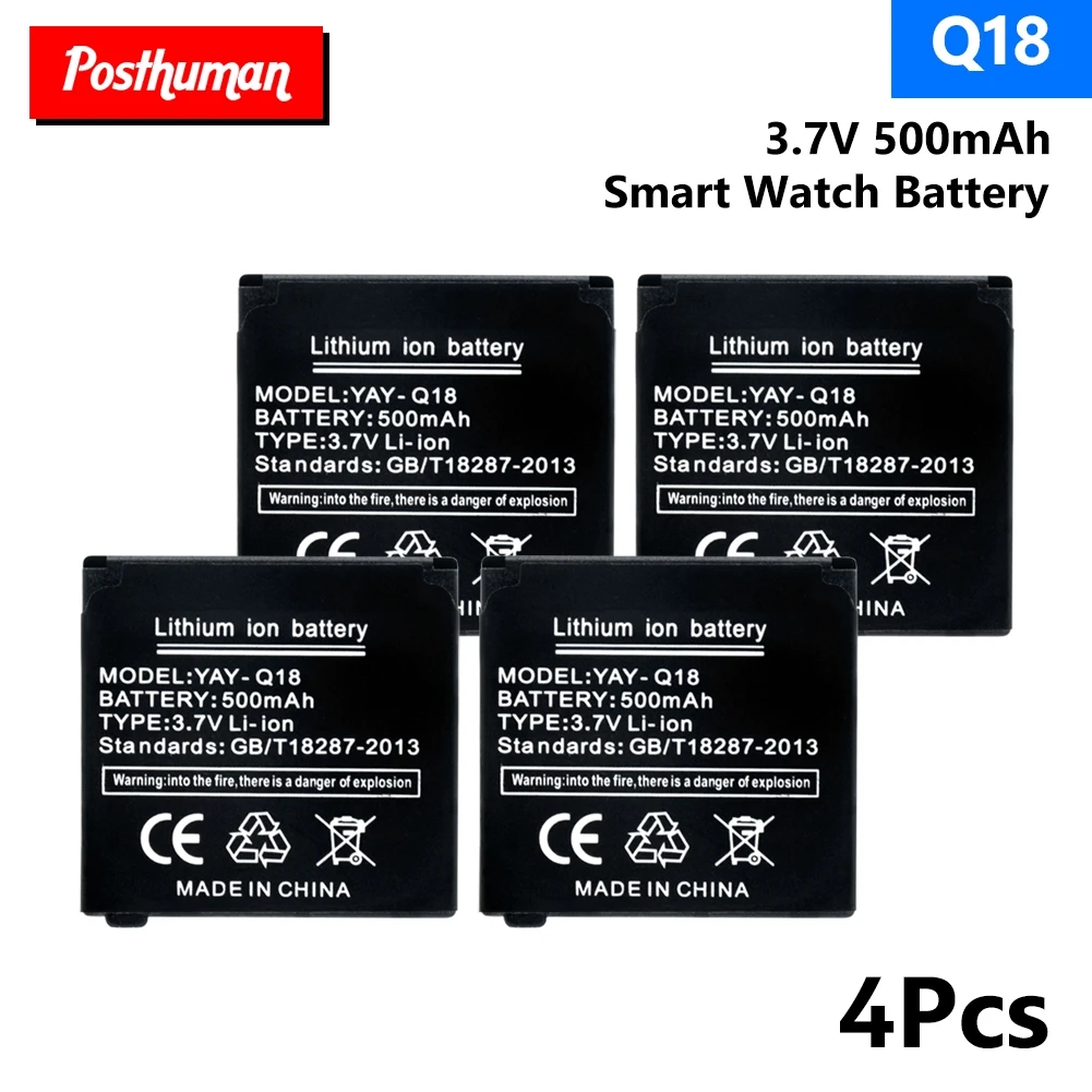 

Q18 Spare Li-ion Li-Po Lithium Polymer Batteries 3.7V 500MAH Rechargeable Lithium Battery For Q18 Smart Watch Replacement