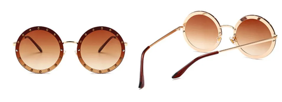 CCSPACE 46007, женские круглые солнцезащитные очки, блестящая Алмазная оправа для женщин, Брендовые очки, дизайнерские, модные, мужские, женские, оттенки