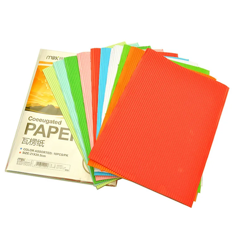 10pcs A4 Color Corrugated Paper Manual Diy Art Paper Children Origami