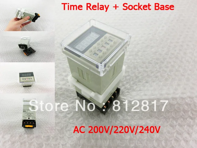 

DH48S-2Z AC 220V 0.01s-99h99m Digital Timer Time Delay Relay w 8 Pin Base