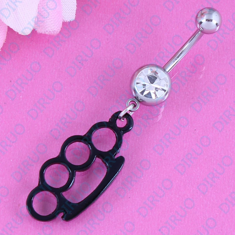 Fashion retail handcuffs hanging belly navel ring Body Piercing Jewelry