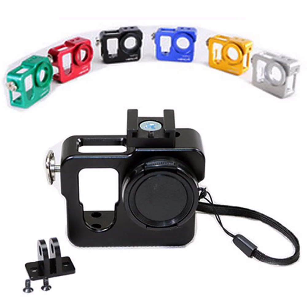 6 Colors Aluminium Protective Housing Case Shell UV Filter Lens Wrist Strap For GoPro 4 font