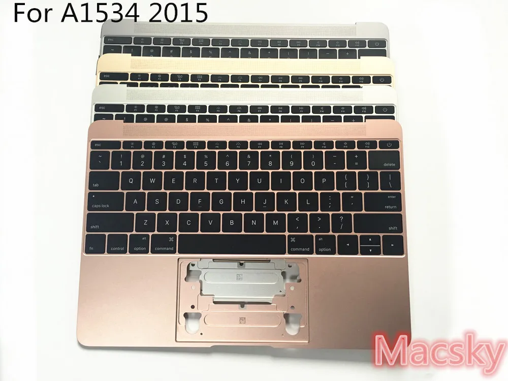

New Genuine US Layout Topcase for Macbook Retina 12" A1534 Top Case 2015 2016 with US QWERTY keyboard and backlight 4 Colors