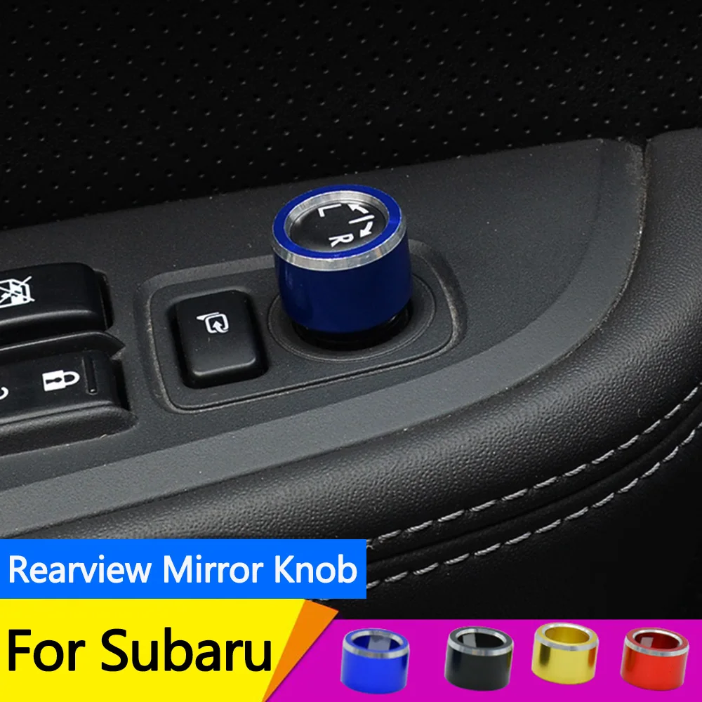 

1pc/set Aluminum Alloy Car Rearview Mirror Knob Trim Cover For Subaru Forester Outback Legacy XV 2013-2015