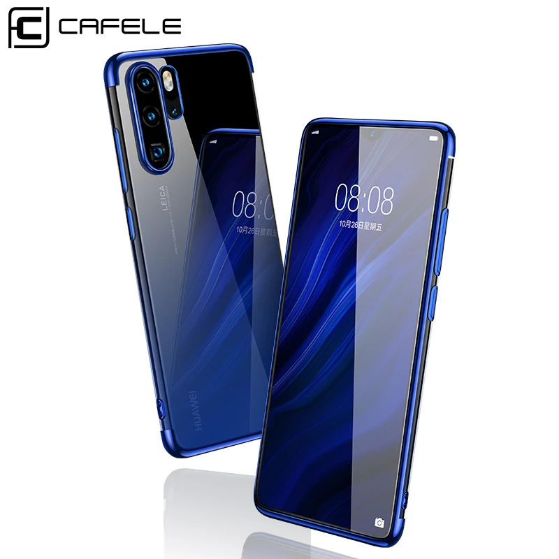 

CAFELE Mobile Phone Case for Huawei P30 Pro Silicone Cover Gradient Aurora Plating Cases Soft TPU Shell