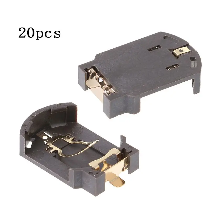

20pcs Plastic Housing CR2032 SMD Button Cell Battery Socket Holder Socket Case Battery Storage Box Accessories