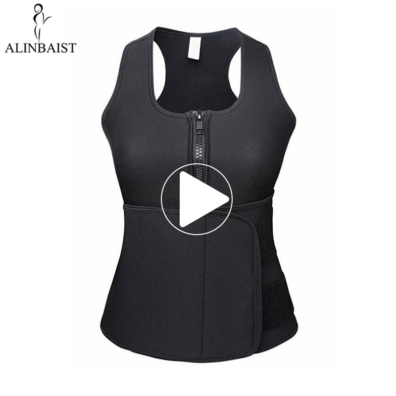 

Neoprene Sauna Suit Tank Top Sweat Vest Workout Shapewear Adjustable Waist Trainer Trimmer Body Shaper Compression Hourglass