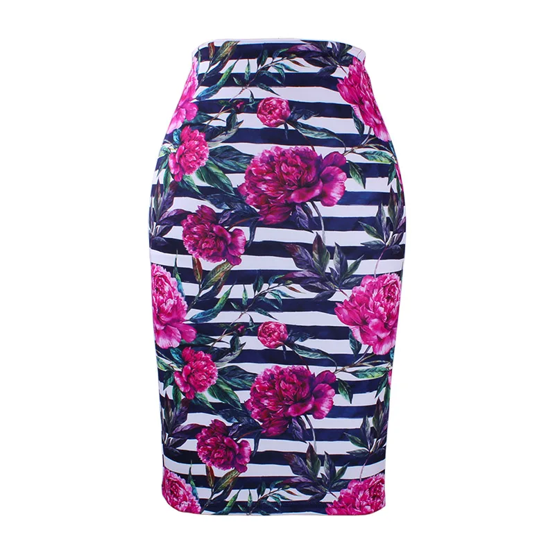 Новое поступление; винтажные, в богемском стиле с цветочным принтом женские юбки-карандаш S-4XL модные женские туфли облегающее длинные юбки для девочек Летняя стильная юбка тонкий низ - Цвет: WWP0071