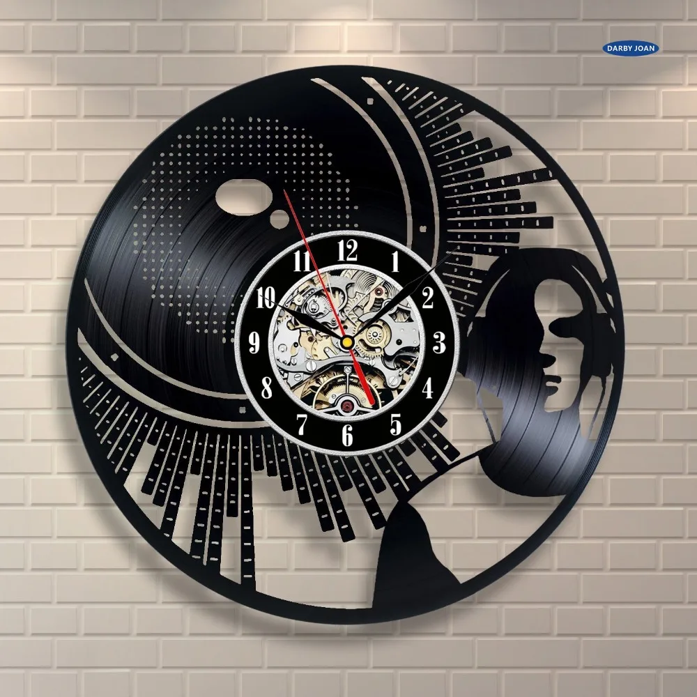 Dj Art Vinyl Record Clock Wall Decor Home Design Decoration Interiorin