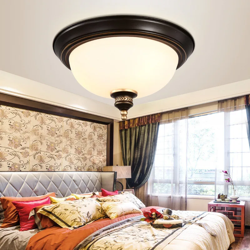 Modern Ceiling Lights Retro Glass Ceiling Lamp Circular Kitchen Ceiling