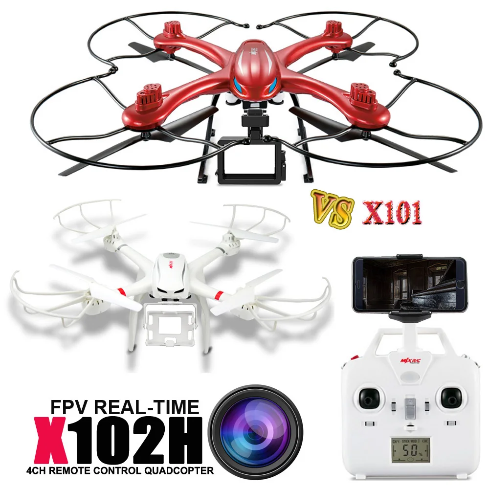  Free Shipping SUPER Professional Drone MJX X102H With Camera Mount Can Add Gopro SJ4000 VS X101 FPV Quadcopter RC Helicopter 