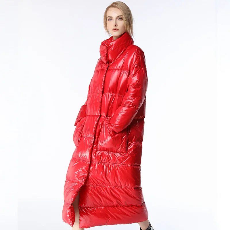 2018 winter new down jacket ladies plus long stand collar thick warm down over knee coat big women's down jacket 2018 winter new down jacket ladies plus long stand collar thick warm down over knee coat big women's down jacket