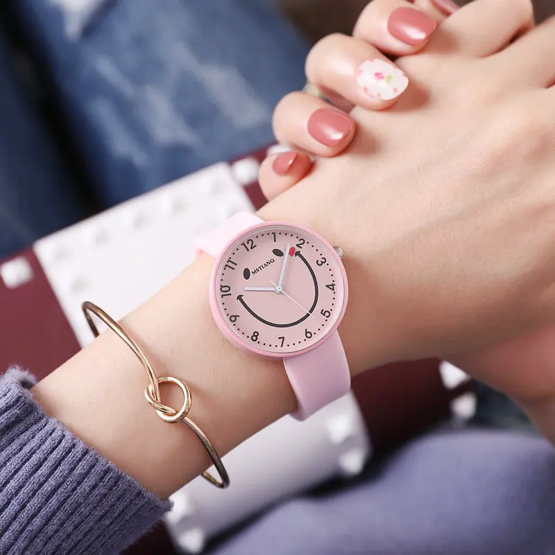 

Silicone Soft Strap Women Watch for Children Life Waterproof Student Smile kids watches Smiley face Girls boys Jelly Clock gift