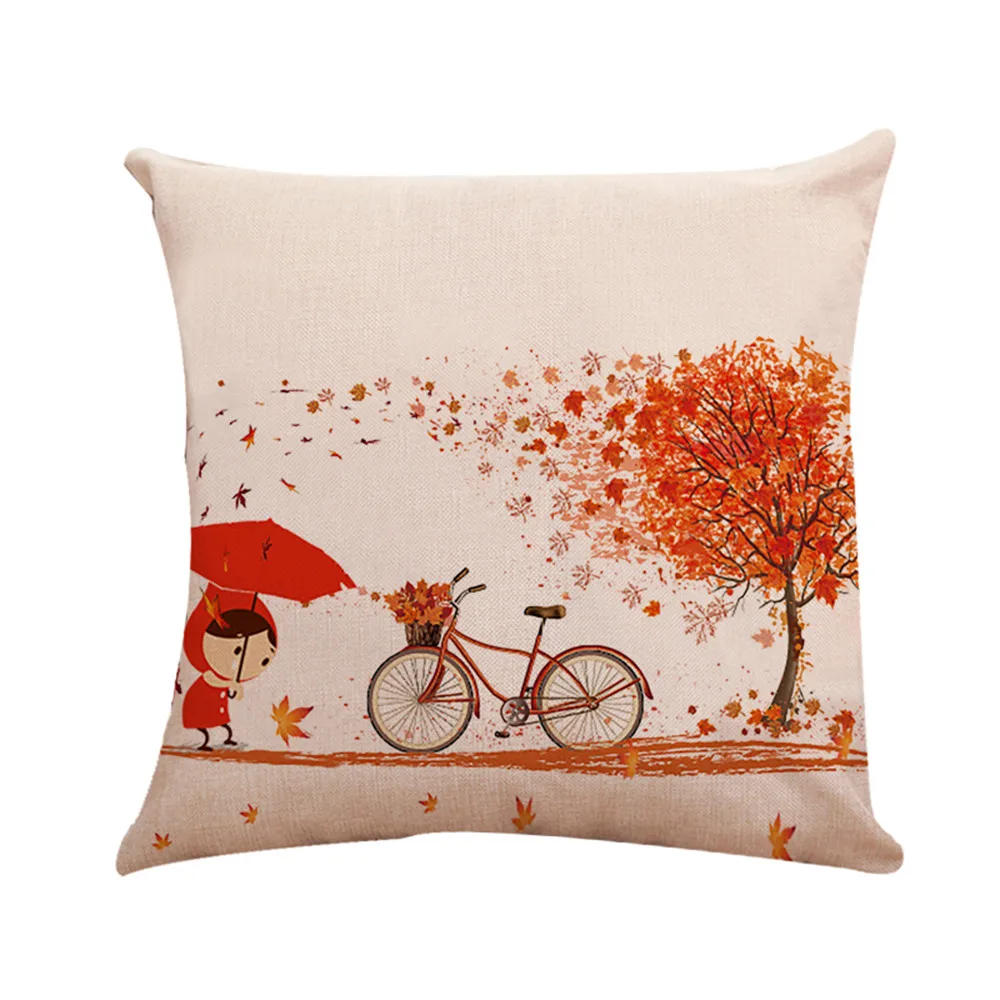 Осенний стиль, наволочка, чехол декоративный чехол на подушки для дивана, наволочка для подушки 45x45 см, домашний декор - Цвет: E