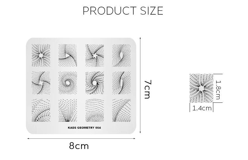 KADS стемпинг пластины для стемпинга геометрия 004 вращающаяся полоса штамп для стемпинга стемпинг для ногтей штамп для ногтей трафареты для ногтей для маникюра штамповка стэмпинг печать для ногтей дизайн ногтей