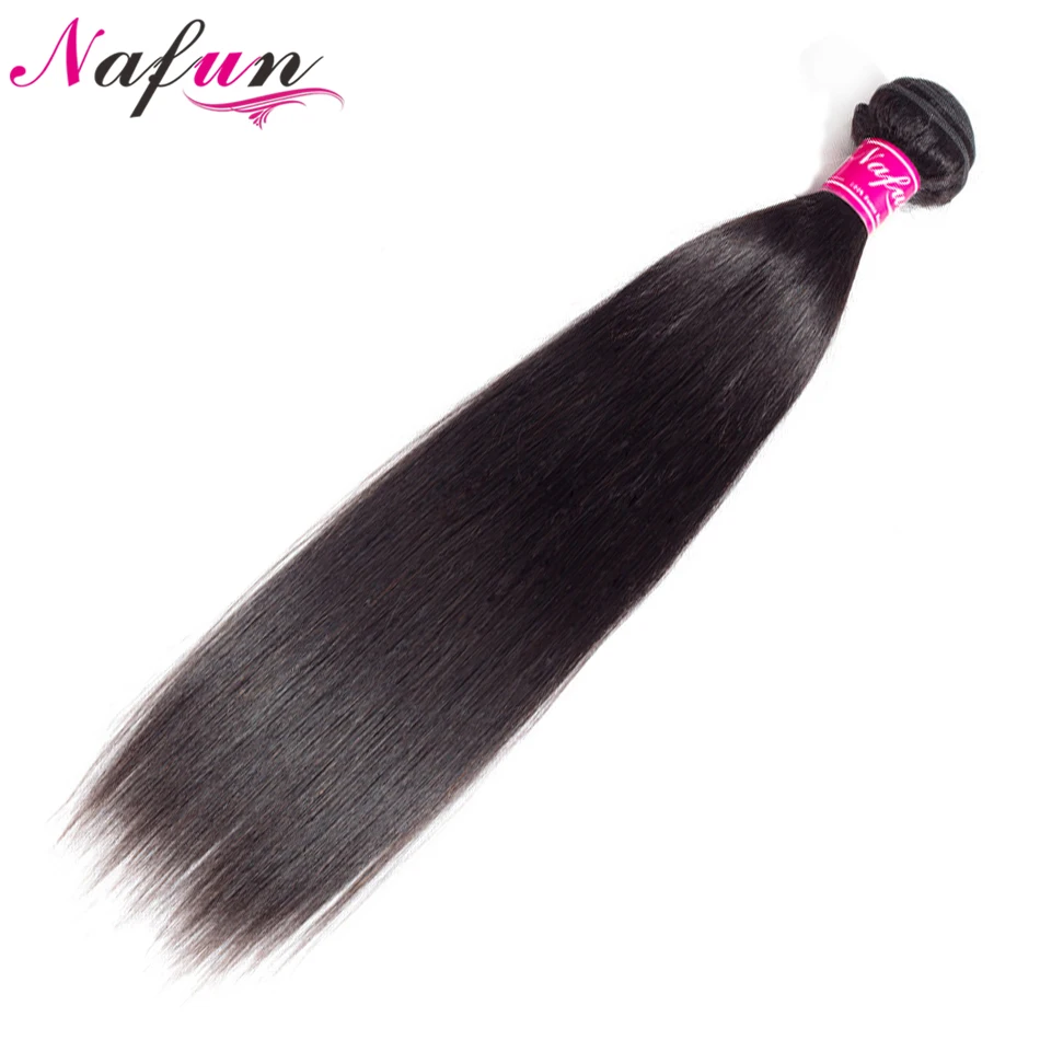 

NAFUN Straight Hair Bundles Natural Color Peruvian Human Hair Weaves Non Remy Hair Extensions Buy 3 Bundles Free Shipping