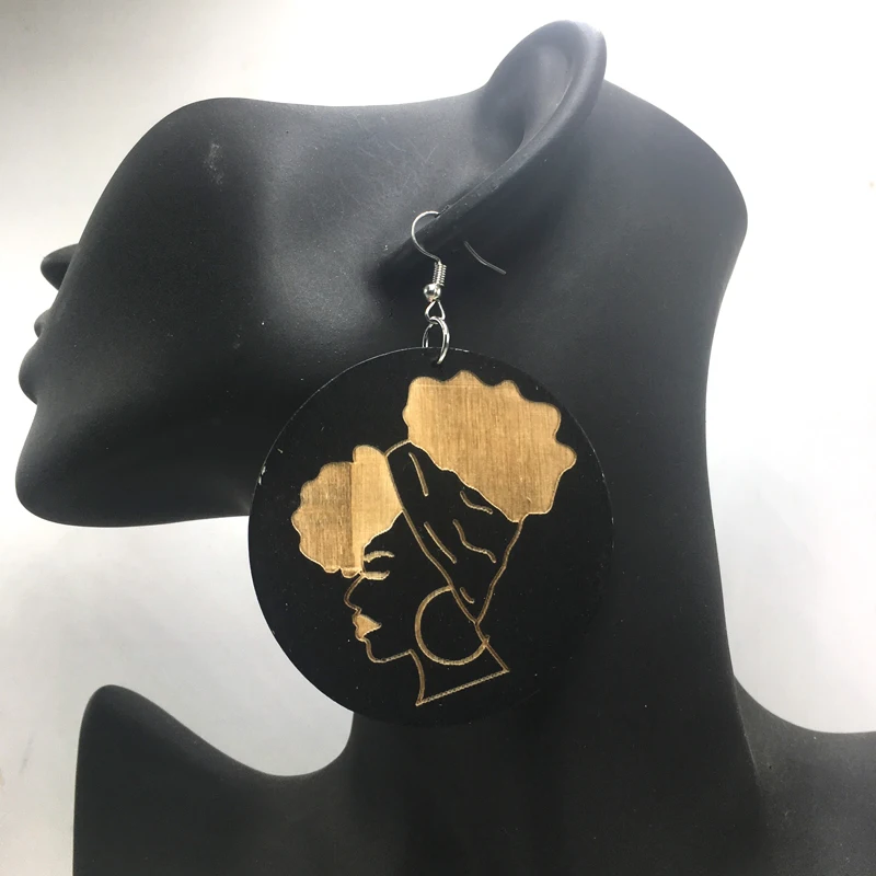 5 парт/лот афро фонарик|wooden earrings|afro wooden earringsafro earrings |