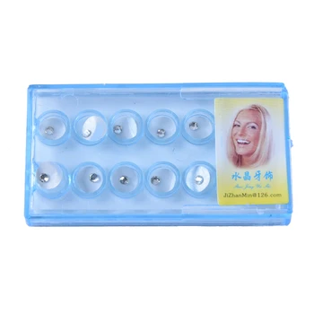 

10 Pcs/Box Crystal Tooth Ornaments Jewelry Shining Dental Oral Teeth Gems Clear Teeth Nail Decoration Tool For Woman
