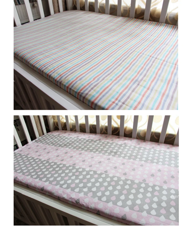 Muslin Cotton Baby Bedding Sets Crib Bed Sheets Newborn Baby Bed Bedspreads For Toddler Infant Customizable Drop Shipping