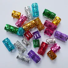 30 шт/партия 7 цветов бусины дредлок микс серебристый, золотистый волос оплетка дредрегулируемые манжеты клип отверстие бисера комплект принадлежностей