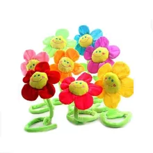 Плюшевые мягкие игрушки искусственные растения для ребенка украшение кровати игрушка зажим для занавески Подсолнух 8 цветов Детский подарок на день рождения