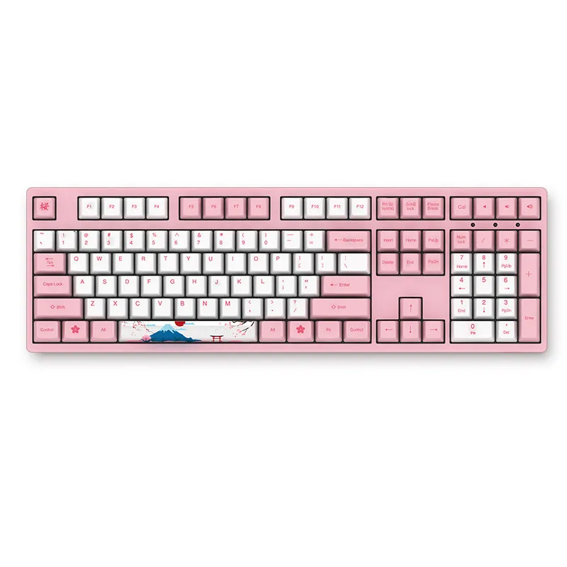 Механическая игровая клавиатура AKKO 3108 V2 108 клавиша PBT Keycap AKKO Розовый Переключатель тип-c Проводная Механическая игровая клавиатура