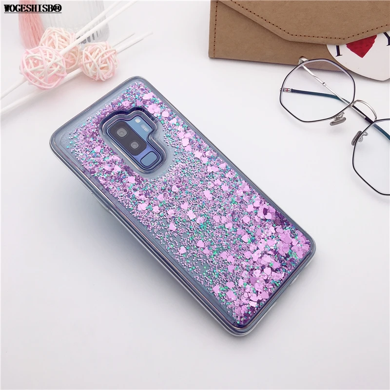 Liquid Case for Samsung Galaxy A3 A5 A6 A7 A8 J3 J5 J7 J2 Pro Prime S6 S7 Edge S8 S9 Plus Dynamic Glitter Cover