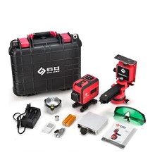 Лазерный уровень 12 линий 3D самонивелирующийся 360 горизонтальный и вертикальный супер мощный лазерный уровень зеленый луч SHIJING лазерный нивелир