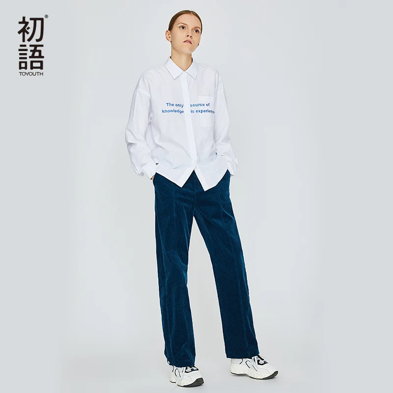 Toyouth свободные Для женщин брюки зима толстые Повседневные штаны теплые Oversize Mujer