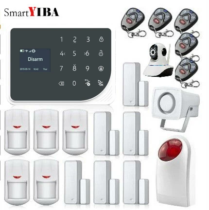 

SmartYIBA Wireless WIFI GSM GPRS Home Burglar Security Alarm System English Spanish Russian Nederland Voice APP Remote Control