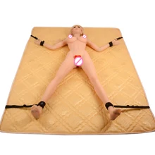 Meselo 1 Set bdsm Bondage Strap Plush Cuffs Sex Toys For Couple Flirting,Under Bed Harness Strap Wrists & Ankle Cuffs Adult Game