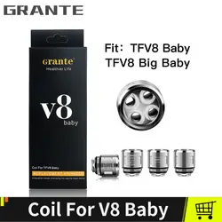 Grante TFV8 Детские катушки Vape катушки только 1 шт глава Sub Ом TFV8 Baby-T8 V8 Baby-X4 V8 Baby-Q2 Core для TFV8 маленьких зверь Vape танк