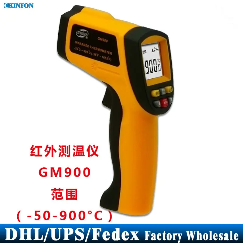 DHL FedEx 30 шт.-50~ 900C-58~ 1652F пирометр 0,1~ 1EM Цельсия ИК инфракрасный термометр для измерения температуры GM900