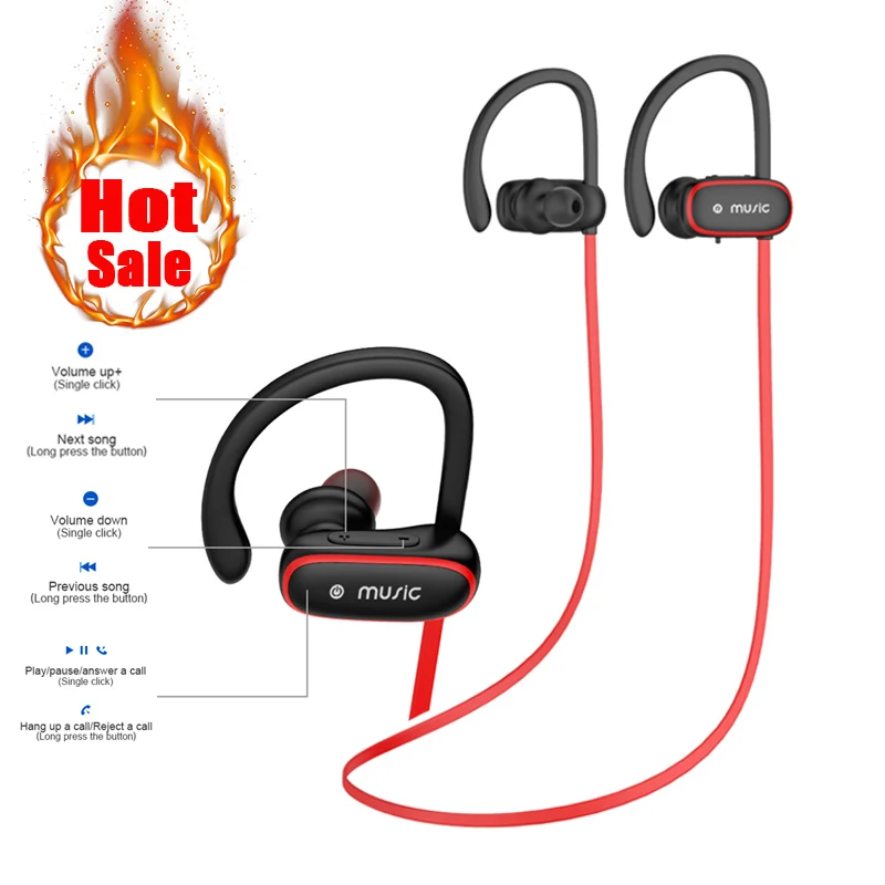 

Wireless Head phones Bluetooth grip Earphone remax Sport Stereo Bass Earbuds ecouteur Earphone with Mic fone de ouvido bluedio