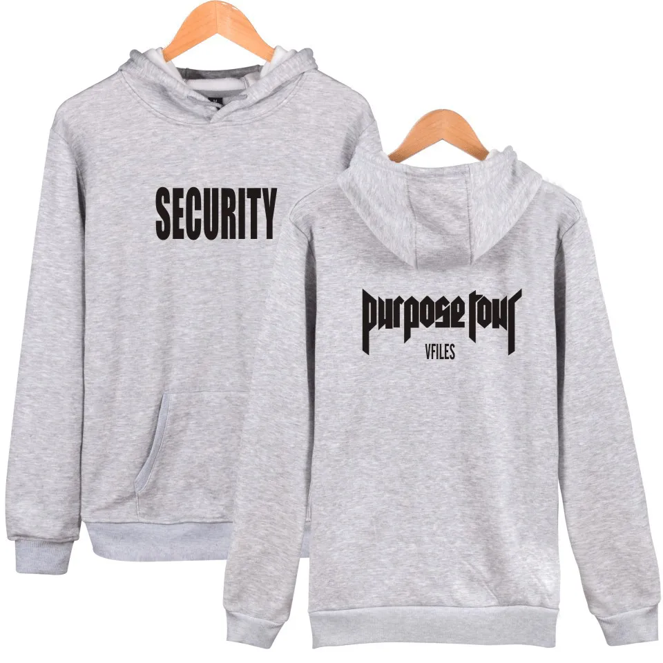 Aikooki Justin Bieber SECURTITY hoodies Spring Worm Fashion men Women Hooded Sweatshirt Couples Hoodies Plus Size Black Boy Coat
