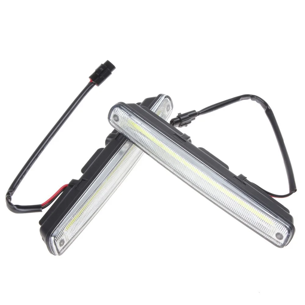 2 X 18cm COB LED Super White Lamp Car Vehicle Daytime Running Light With Installation Bracket