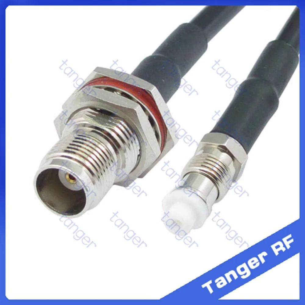 

Hot Selling FME female jack to TNC female jack straight RF RG58 Pigtail Jumper Coaxial Cable 20inch 50cm High Quality