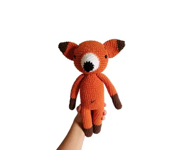 

crochet toys amigurumi rattles doll fox model number SBY0019