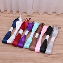 EYKOSI Двусторонняя обувь с бантом струнная лента шнурки гладкие для общего использования 10 цветов красочные Терилен чистый однотонный 1,2 см Новинка