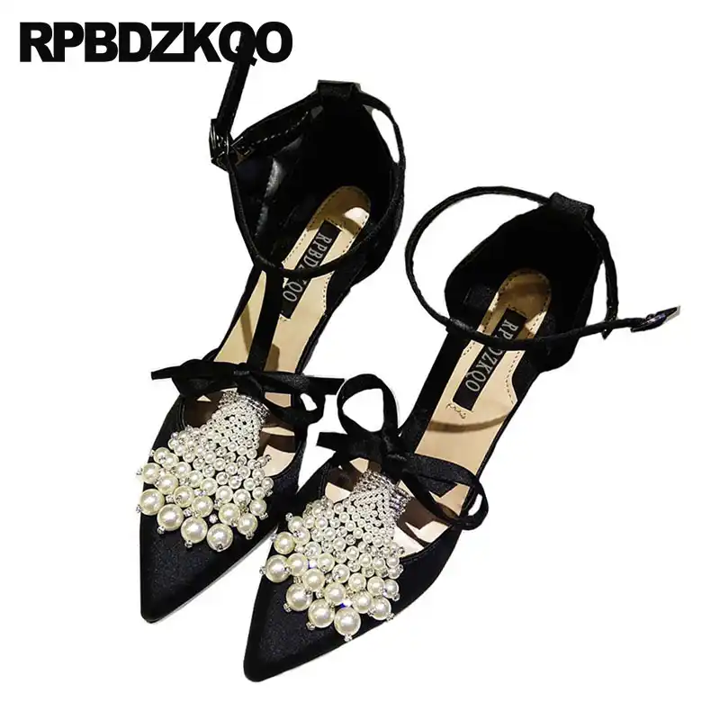 ladies black t bar shoes