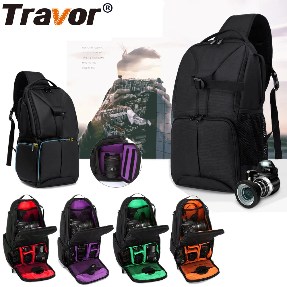 

Travor Multi Function Waterproof Video Photo Digital Camera Shoulders Padded Backpack Bag Case Shockproof Small Bags