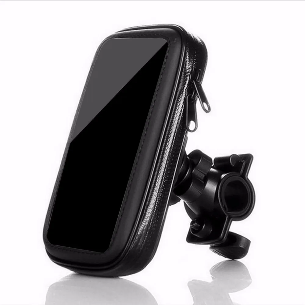 Flash Deal 5.5 Inch Universal MTB Bicycle Bike Phone Holder Bag Case Waterproof Motorcycle Handlebar Bracket Mobile Phone Mount Case 1