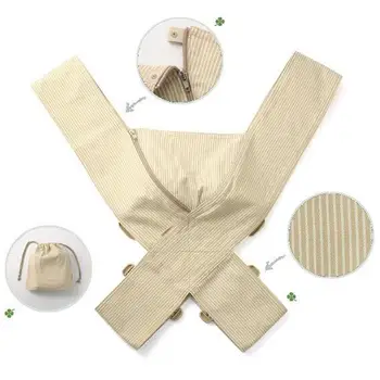 

16KG Back Front Khaki Stripe Baby Backpacks Ergoryukzak Carriers Comfortable Baby Sling for New Born 3-36months Baby Sling