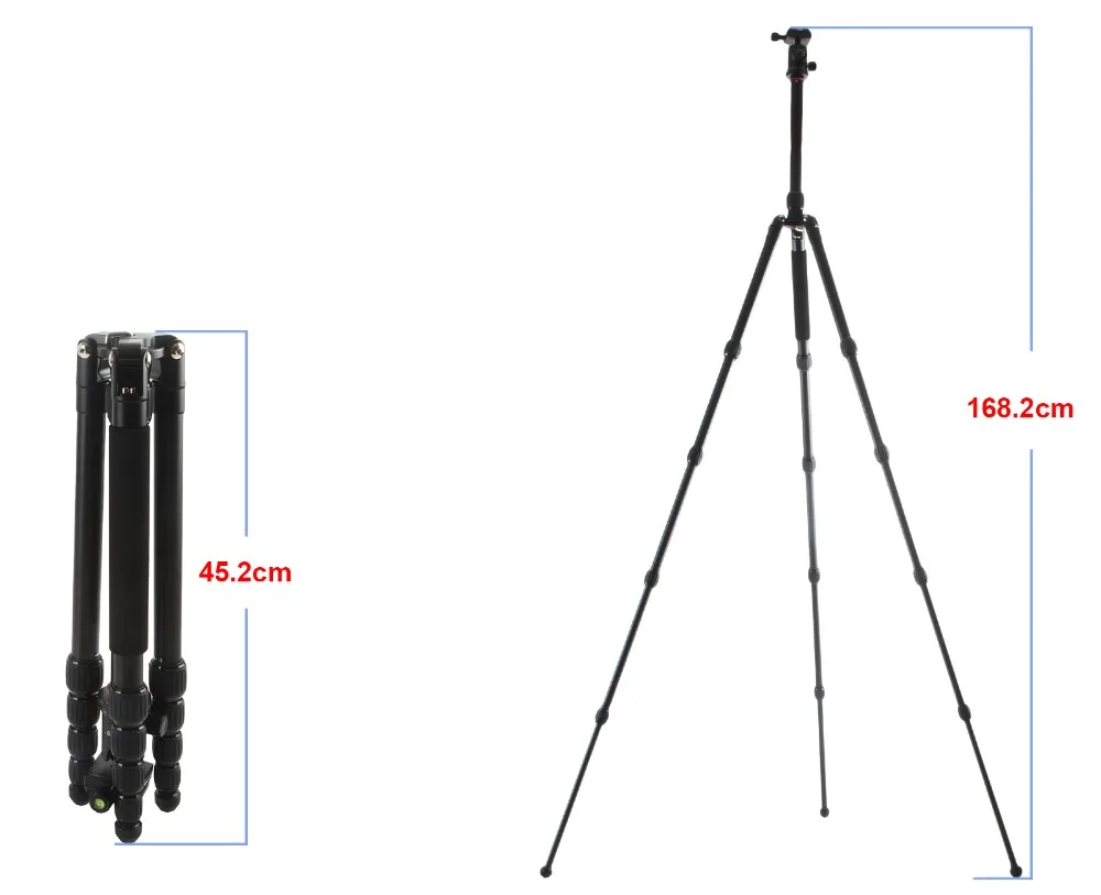 Профессиональный портативный алюминиевый штатив для видеокамеры Fotomate UD 2801 с
