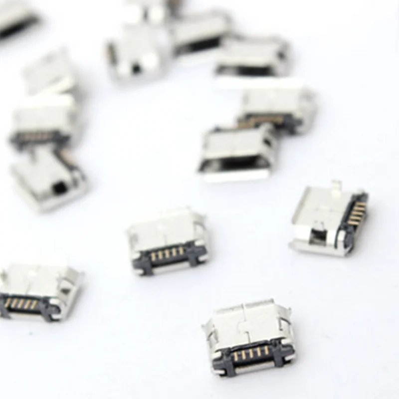 100 шт. Mayitr Micro USB 5 контактный разъем Гнездовой Тип B SMT Размещение SMD DIP разъемы|connector
