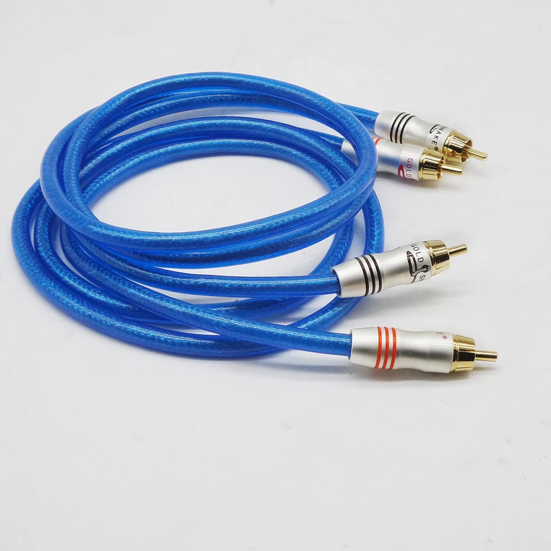 

Superb softness Copper tube + Foil Double protection shield RCA Audio Line 2RCA to 2 RCA HiFi Audio Cable For TV DAC amplifier