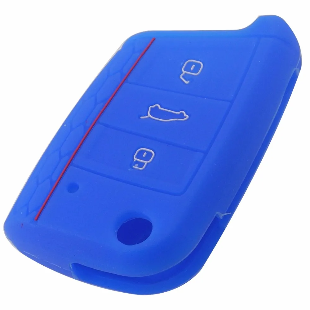 Keyforkess Chiave Cassa Chiave Del Sacchetto Chiave Della Copertura Per VW Golf 7 mk7 Skoda Octavia A7 Nuovo Polo Chiave Del Silicone Portect caso di Accessori Per Auto 11 aeProduct.getSubject()