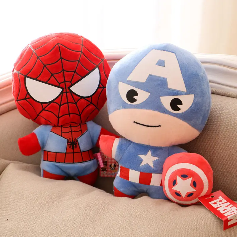 Новые 12 см Q Edition Мстители плюшевые игрушки Халк Тор Капитан Америка Железный человек Человек-паук Мягкие плюшевые игрушки мягкие куклы подарок