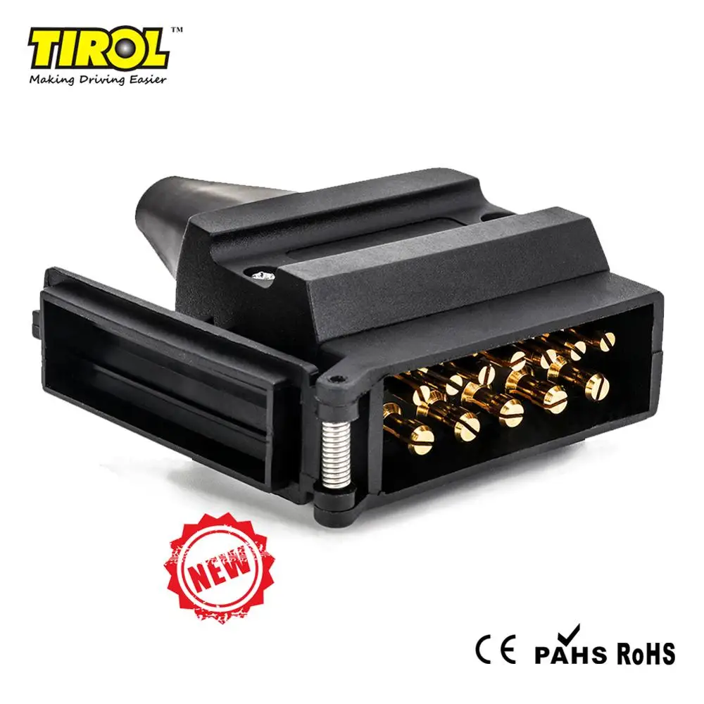 Tirol 12 Pin прицеп плоский штекер T25488b Австралийский 12V автофургон адаптер с ПВХ